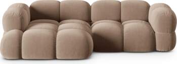 Cosmopolitan Design Velvet Left Corner Sofa
