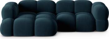 Cosmopolitan Design Velvet Left Corner Sofa
