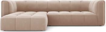 Cosmopolitan Design Velvet Modular Left Corner