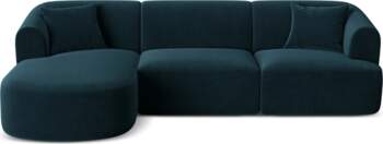 Cosmopolitan Design Velvet Modular Left Corner