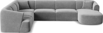 Cosmopolitan Design Velvet Modular Panoramic Left