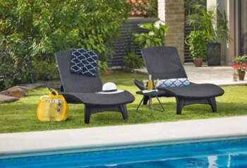 Keter Pacific Set + Table Grey