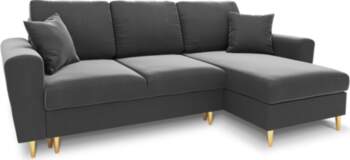 Cosmopolitan Design Corner Sofa With Bed