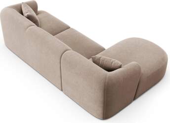 Cosmopolitan Design Velvet Modular Left Corner