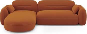 Cosmopolitan Design Velvet Modular Left Corner