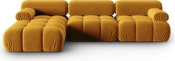 Cosmopolitan Design Velvet Modular Left Corner