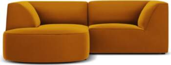 Cosmopolitan Design Velvet Modular Left Corner