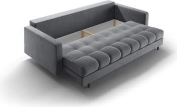 Cosmopolitan Design Velvet Sofa With Bed