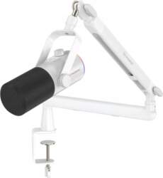 Mikrofons Mozos TAM8, USB-C/XLR, RGB, balts