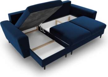 Cosmopolitan Design Corner Sofa With Bed