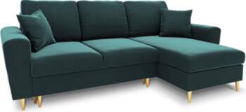 Cosmopolitan Design Corner Sofa With Bed