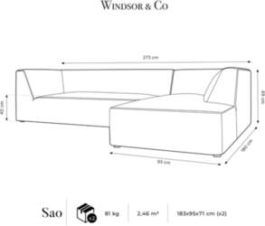 Cosmopolitan Design Modular Right Corner Sofa