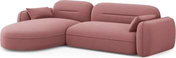 Cosmopolitan Design Velvet Modular Left Corner