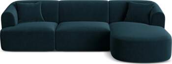 Cosmopolitan Design Velvet Modular Right Corner