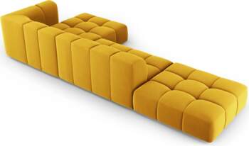 Cosmopolitan Design Velvet Modular Right Corner