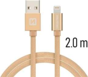 Swissten Textile Fast Charge 3A Lightning