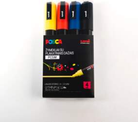 Marķieri Uni-Ball Posca PC-5M, 4 gab
