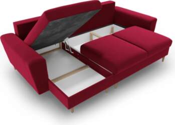 Cosmopolitan Design Corner Sofa With Bed