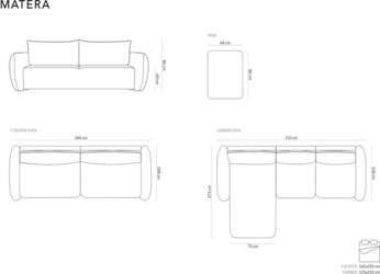Cosmopolitan Design Left Corner Sofa With