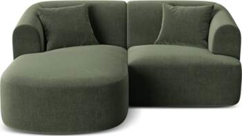 Cosmopolitan Design Velvet Modular Left Corner