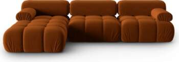 Cosmopolitan Design Velvet Modular Left Corner