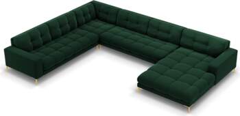 Cosmopolitan Design Velvet Panoramic Left Corner