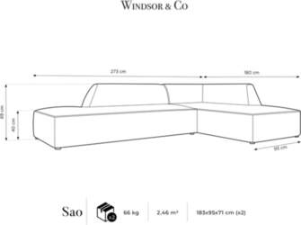 Cosmopolitan Design Modular Right Corner Sofa