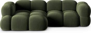 Cosmopolitan Design Velvet Left Corner Sofa