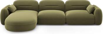 Cosmopolitan Design Velvet Modular Left Corner