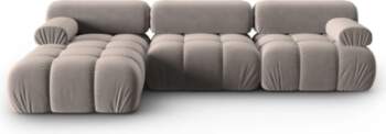 Cosmopolitan Design Velvet Modular Left Corner