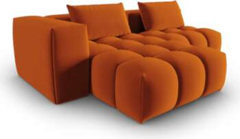 Cosmopolitan Design Velvet Modular Left Corner