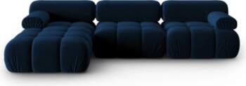 Cosmopolitan Design Velvet Modular Left Corner