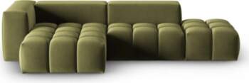 Cosmopolitan Design Velvet Modular Left Corner