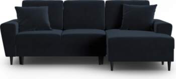 Cosmopolitan Design Velvet Right Corner Sofa