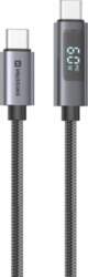 Swissten LCD kabelis 60W USB-C -