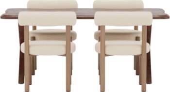 VentHon Fiona Dining Table 180x90 Walnut