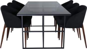 VentHon Leif Dining Table , Black Black