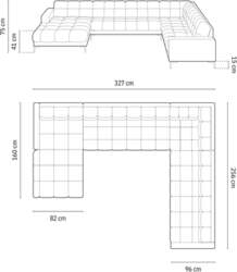 Cosmopolitan Design Panoramic Right Corner Sofa