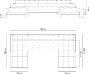 Cosmopolitan Design Panoramic Sofa, "Bali&quot