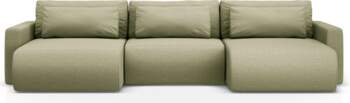Cosmopolitan Design Panoramic Sofa with Box