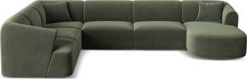 Cosmopolitan Design Velvet Modular Panoramic Left