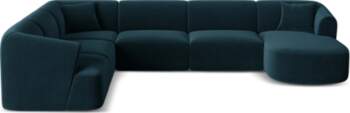 Cosmopolitan Design Velvet Modular Panoramic Left