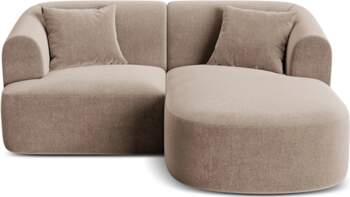 Cosmopolitan Design Velvet Modular Right Corner