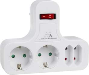 Power socket x4 with switch Maclean