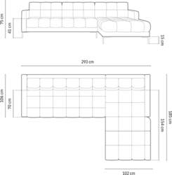 Cosmopolitan Design Right Corner Sofa, &quot