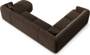 Cosmopolitan Design Velvet Modular Panoramic Left