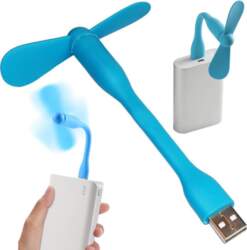 Silikona USB ventilators, elastīgs, dažādas krāsas