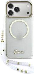Guess IML Glitters Script Strap MagSafe