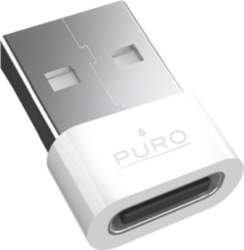 Puro USB-A uz USB-C adapteris, balts