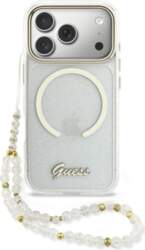 Guess IML Glitters Script Strap MagSafe